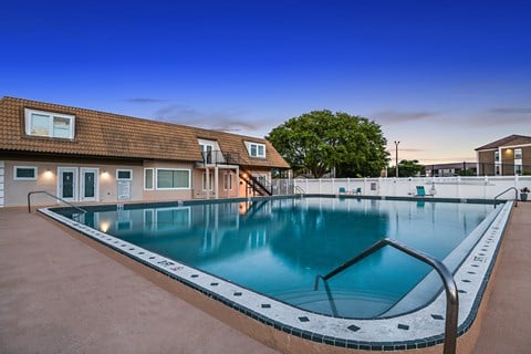 Take in sunsets by the community pool