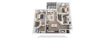 2 bed 2 bath Myrtle Floor Plan at Village at Terra Bella Apartments, Land O' Lakes