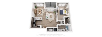 1 bed 1 bath Padgett Floor Plan at Village at Terra Bella Apartments, Land O' Lakes, 34639