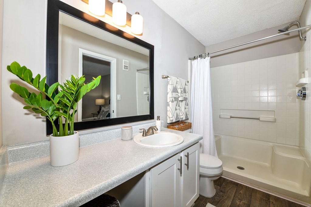 a bathroom with a sink and a toilet at 670 Thornton, Lithia Springs, Georgia