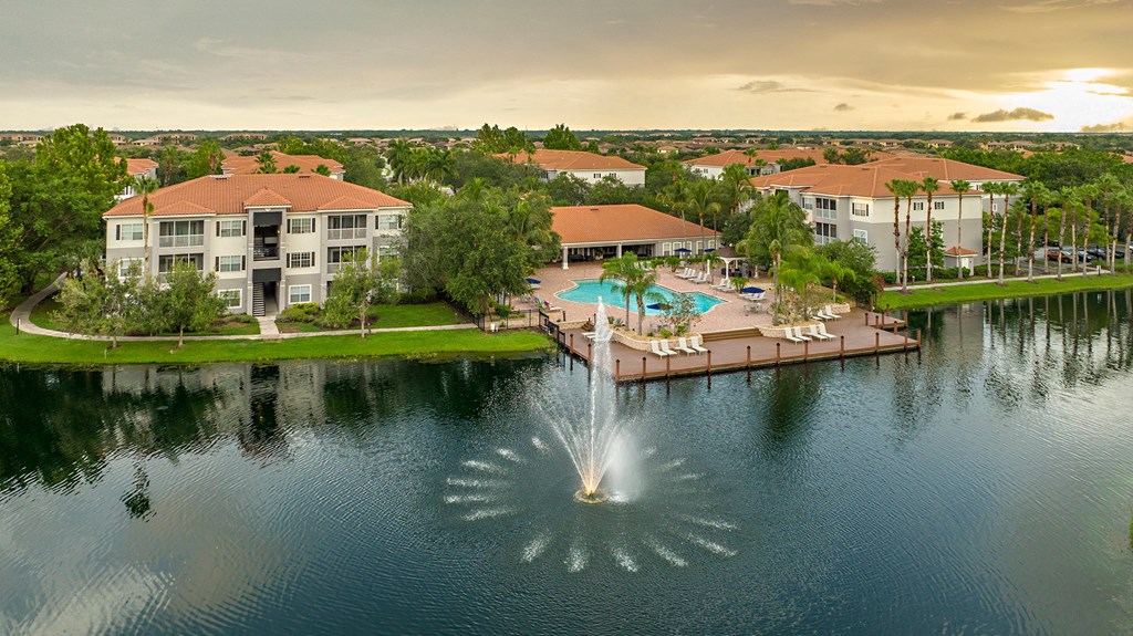 Aerial view at Yacht Club, Bradenton, Florida