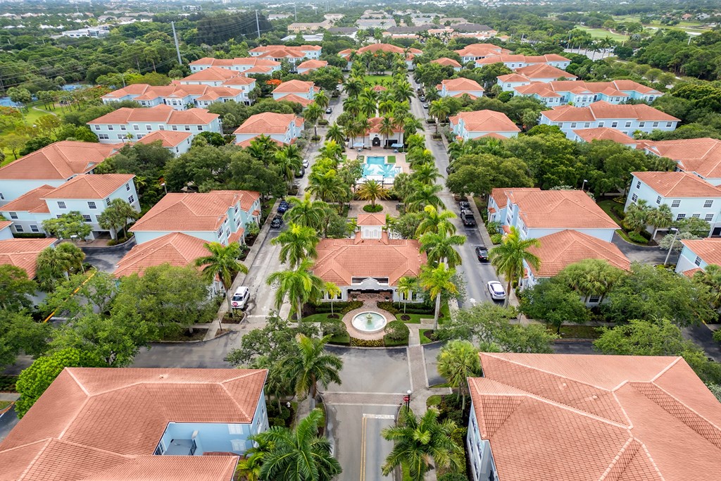 Aerial view of Floresta apartments in Jupiter, FL