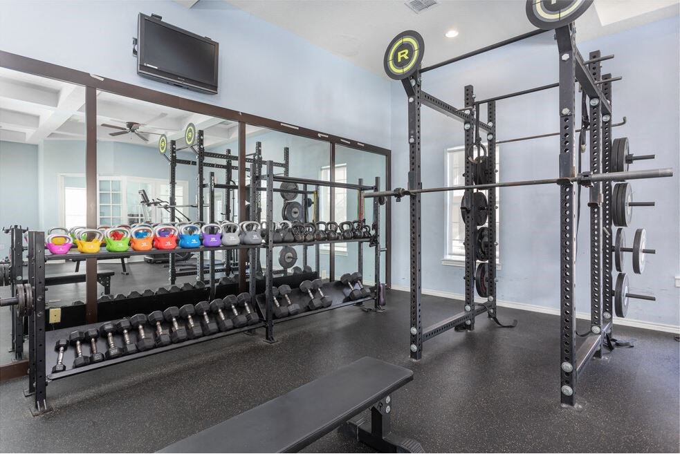 Fitness Center with Weight Rack at Cypress Legends, Florida, 33905