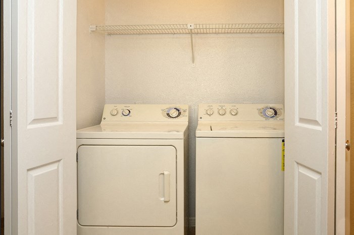 In home washer and dryer at Village Oaks Apartments, Austin, 78759