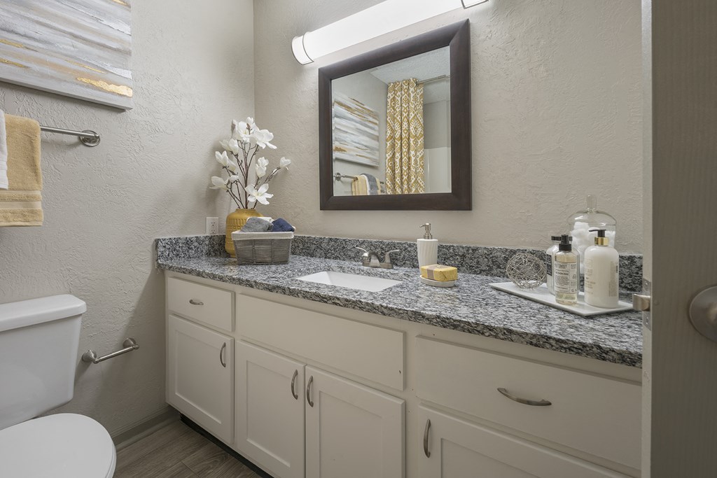 Bathroom with granite countertop at Saddleworth Green, Florida, 34474