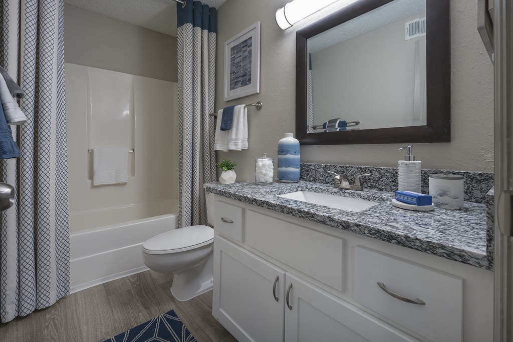 Bathroom with granite countertop  at Saddleworth Green, Ocala, FL