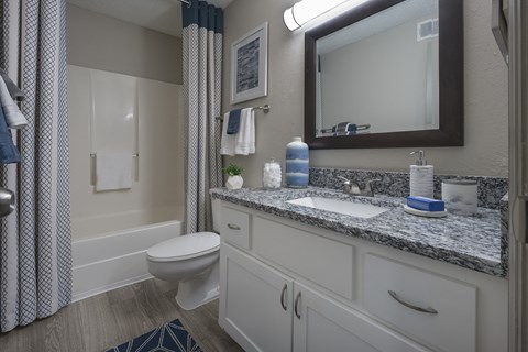 Bathroom with granite countertop  at Saddleworth Green, Ocala, FL