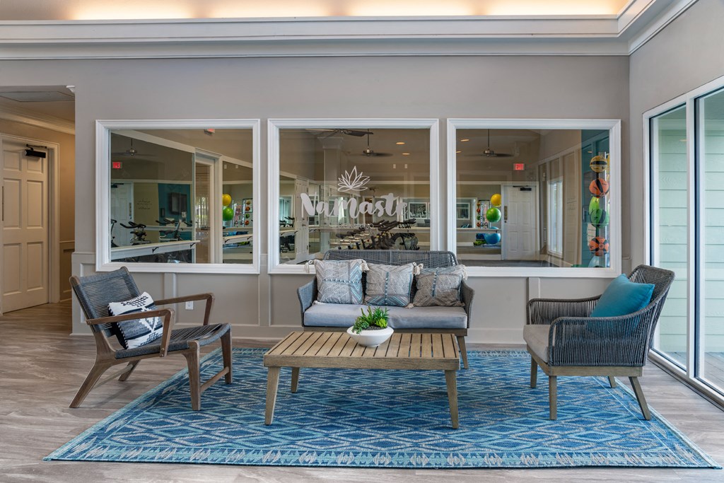 Fitness center lounge at Saddleworth Green, Florida, 34474