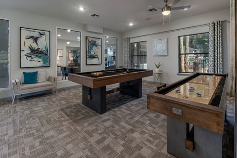 Clubhouse with game tables at Saddleworth Green, Ocala, FL, 34474