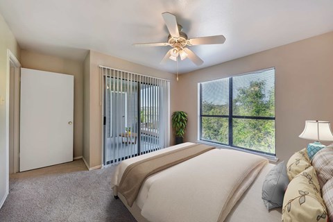 Bedroom with a large bed at Great Hills, Texas