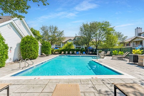 the swimming pool at our apartments at Residences at Westborough Station, Westborough, MA