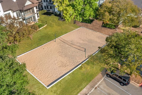 A sand volleyball court at Sedona Springs, Texas