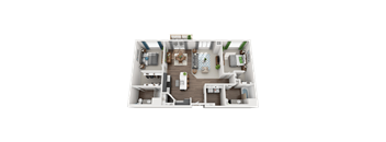 a1 floor plan  1 bedroom  1199 square feetat SoRoc On Maine, Rochester