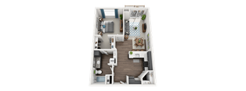 a1 floor plan  1 bedroom  129 at SoRoc On Maine, Rochester Minnesota