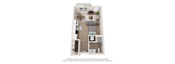 B Floor Plan at SoRoc On Maine, Minnesota, 55904