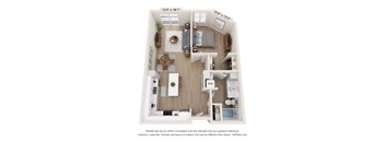 C1 Floor Plan at SoRoc On Maine, Rochester, MN
