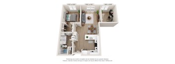 C2 Floor Plan at SoRoc On Maine, Rochester, 55904