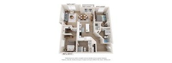 K1 Floor Plan at SoRoc On Maine, Rochester, MN 55904