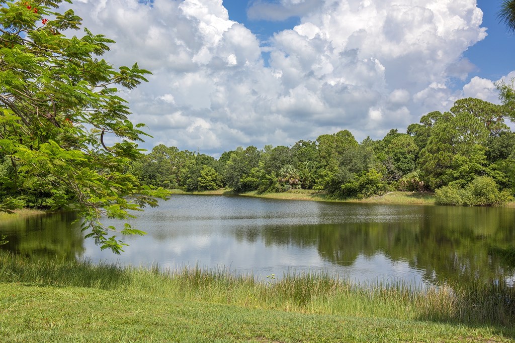 Lake views at Floresta apartments in Jupiter, FL