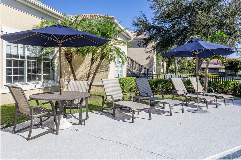Poolside Dining Tables at Cypress Legends, Fort Myers, 33905