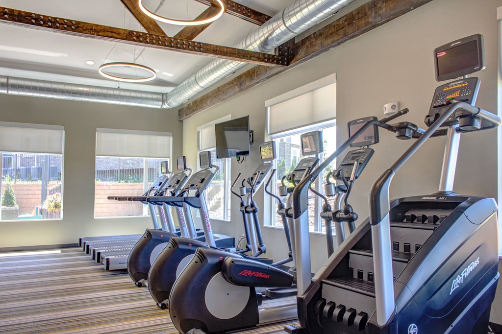 the apartments at masse corner 205 fitness room at SoRoc On Maine, Rochester Minnesota 