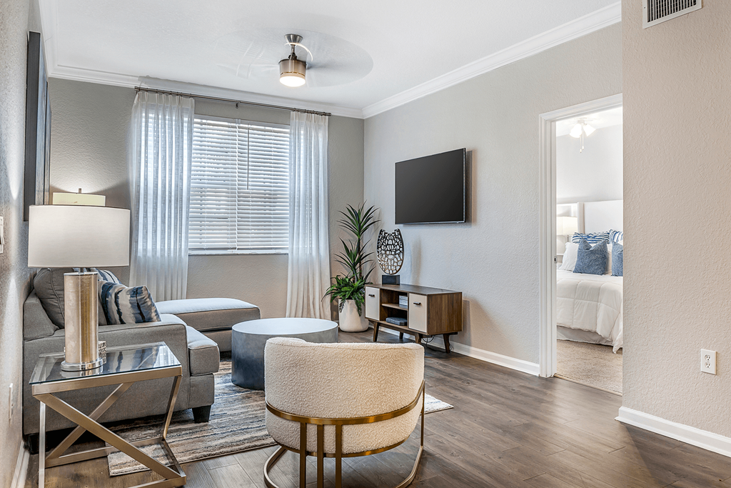 Living Room at Floresta apartments in Jupiter, FL
