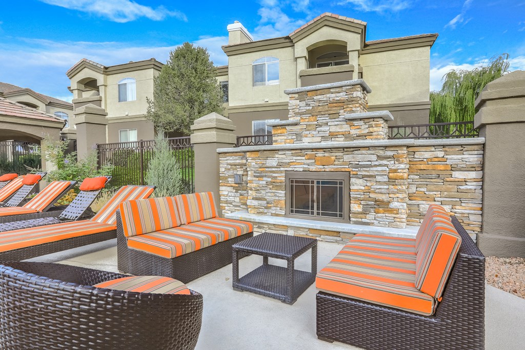 Outdoor lounge area at Arterra, New Mexico