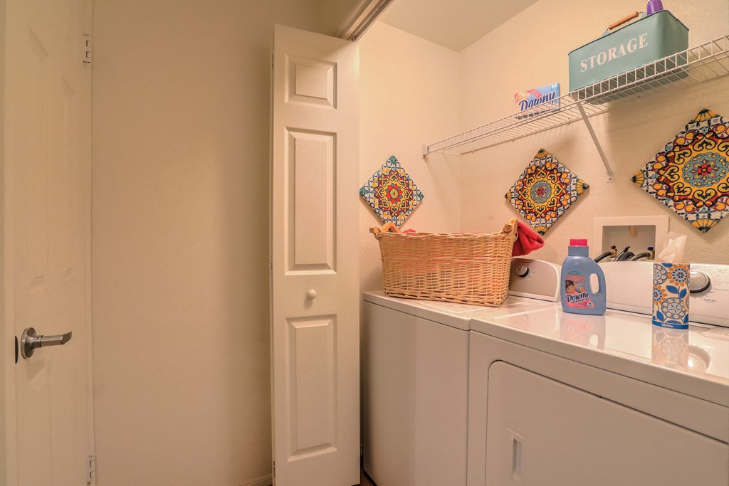 washer and dryer at Arterra, New Mexico