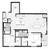 Two Bedroom & Two Bathroom Floor Plan At Boutique 28 Apartments In Minneapolis, MN