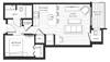 S2 - Studio & One Bathroom Floor Plan At Boutique 28 Apartments In Minneapolis, MN