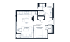 Marley - Studio & 1 Bathroom Floor Plan At Revel Apartments