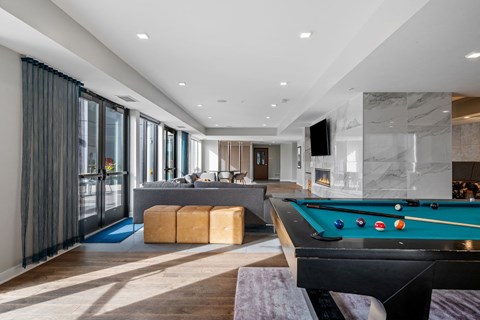 Pool table at Revel, Minneapolis, Minnesota