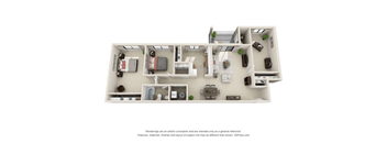 2 Bedroom 1.5 Bath Large Den