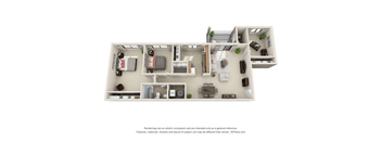 2 Bedroom 1.5 Bath Small Den