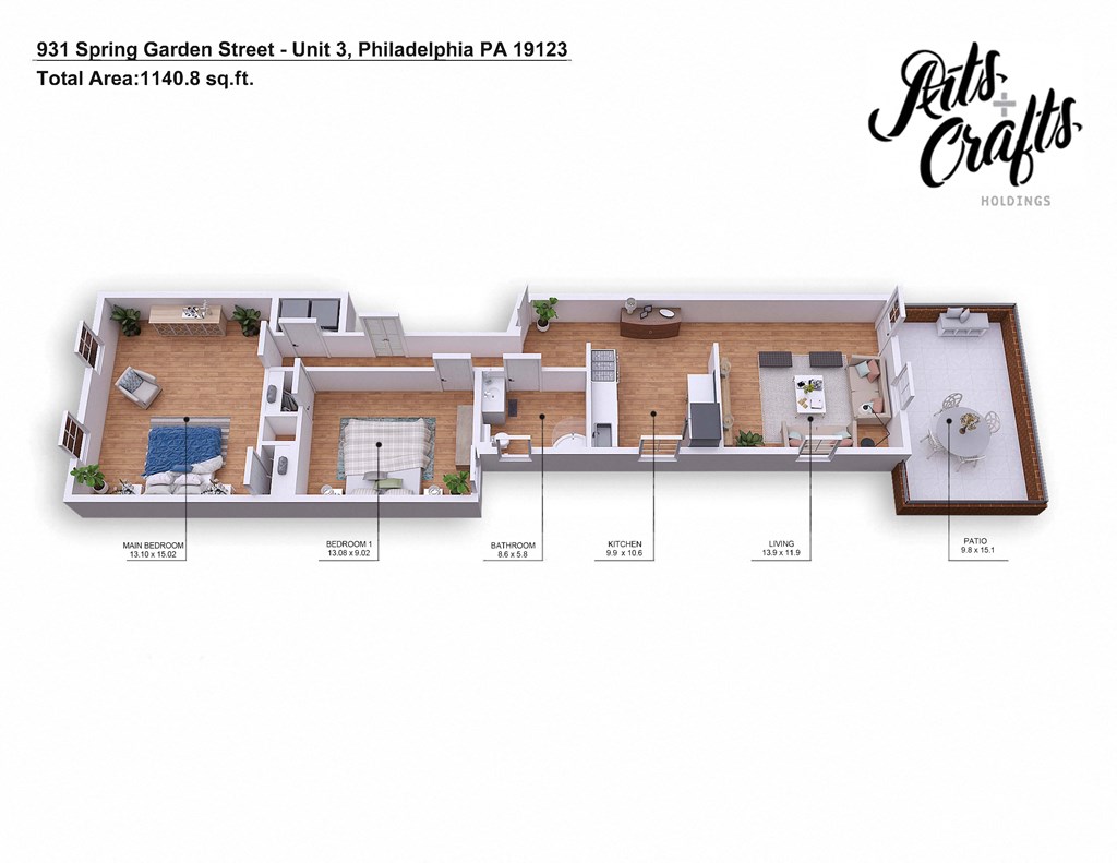 the floor plan of apt craft