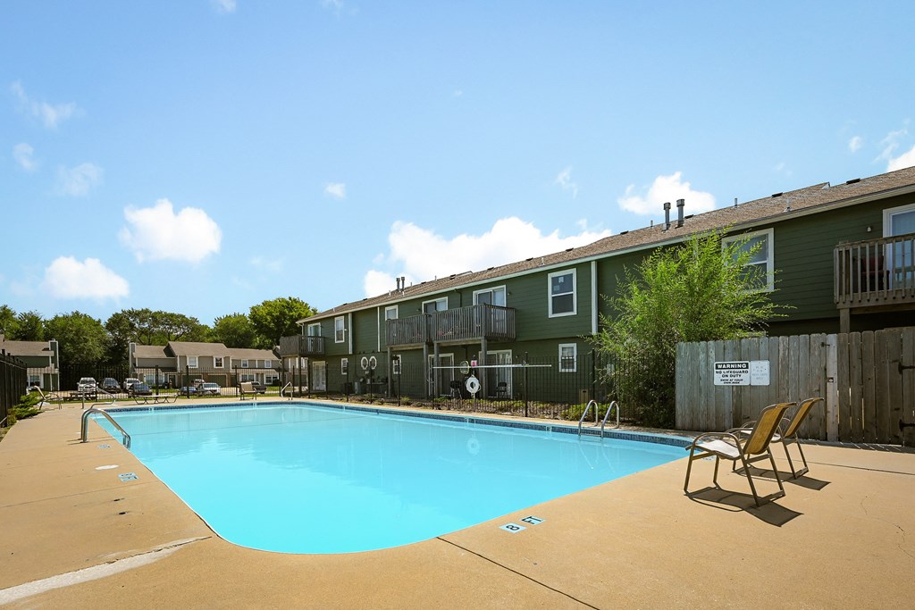 the swimming pool at our apartments