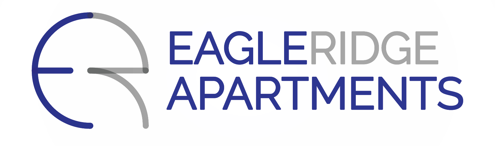 The image is a logo for Eagleridge Apartments.