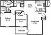 2 Bedrooms, 1 Bathroom