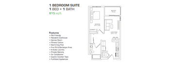 1 Bedroom, 1 Bathroom