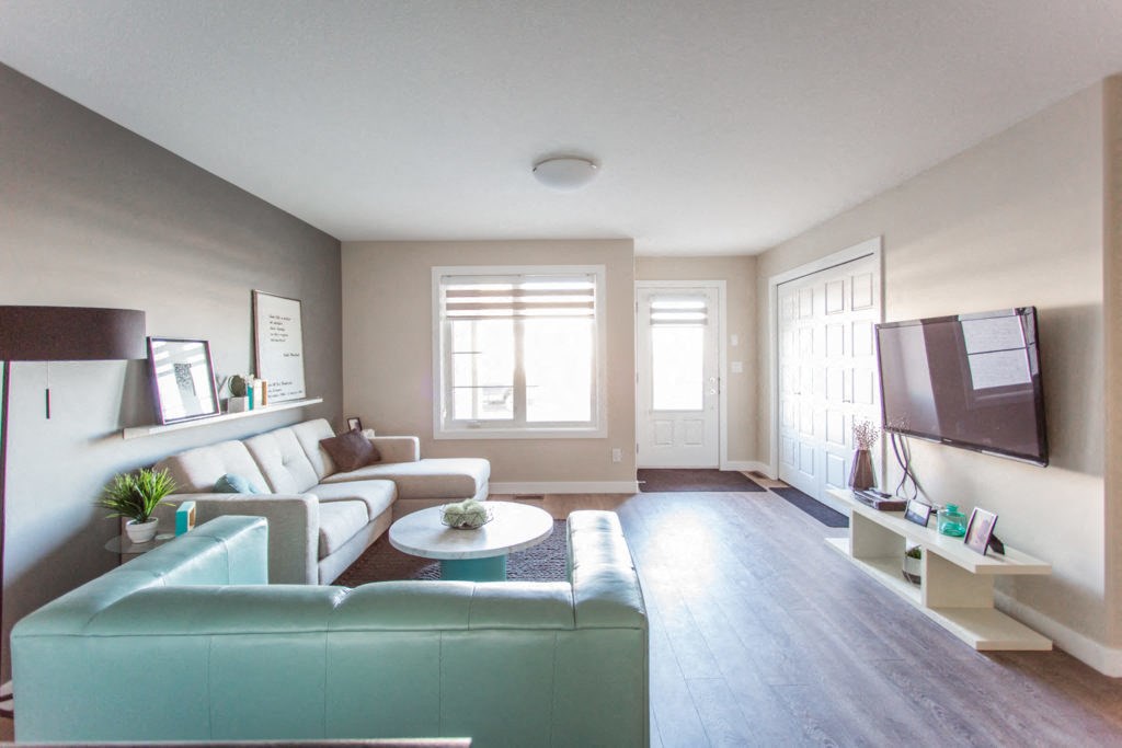 Interior wide shot of living area.