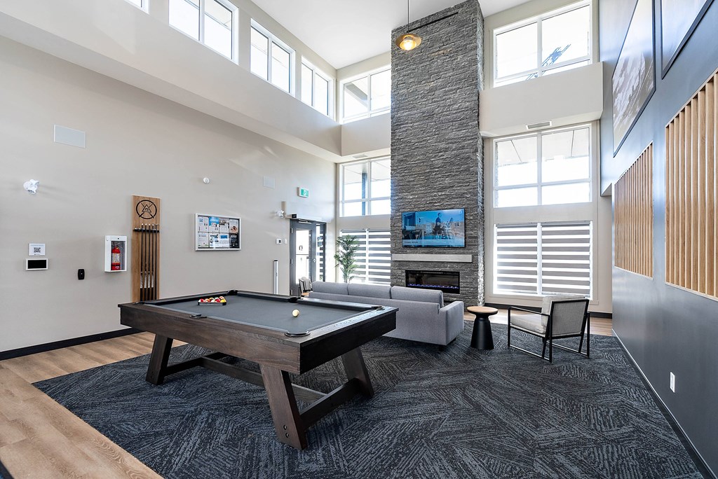 the preserve at ballantyne commons clubhouse with a pool table