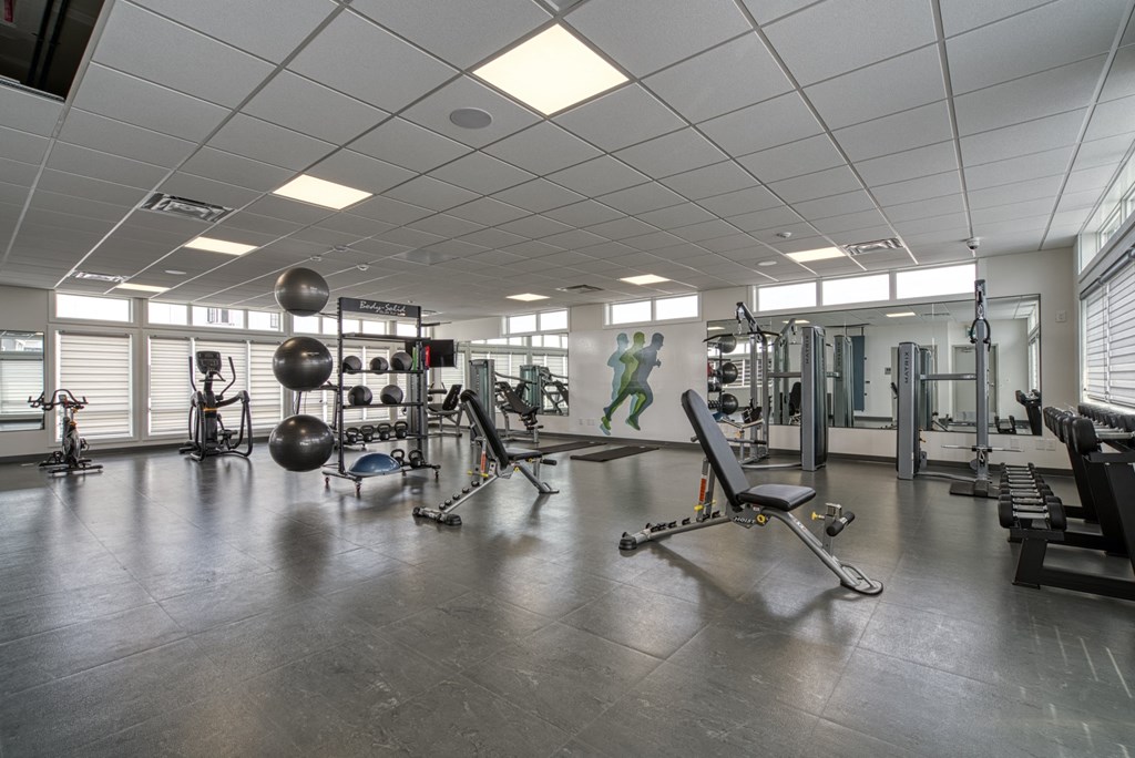 Interior - wide shot of fitness centre