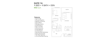 1 Bedroom, 1 Bathroom + Den