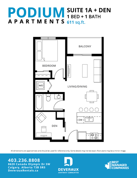 a floor plan for a small apartment with a bathroom and a bedroom