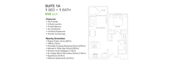 1 Bedroom, 1 Bathroom