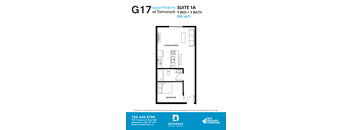 Suite 1A Floor Plan at G17 Apartments at Tamarack, Alberta, T6T 2M4