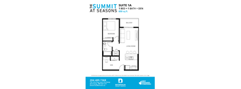 1 Bedroom, 1 Bathroom + Den