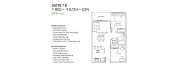 1 Bedroom, 1 Bathroom + Den