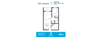 1 Bedroom, 1 Bathroom + Den