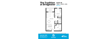 1 Bedroom, 1 Bathroom + Den